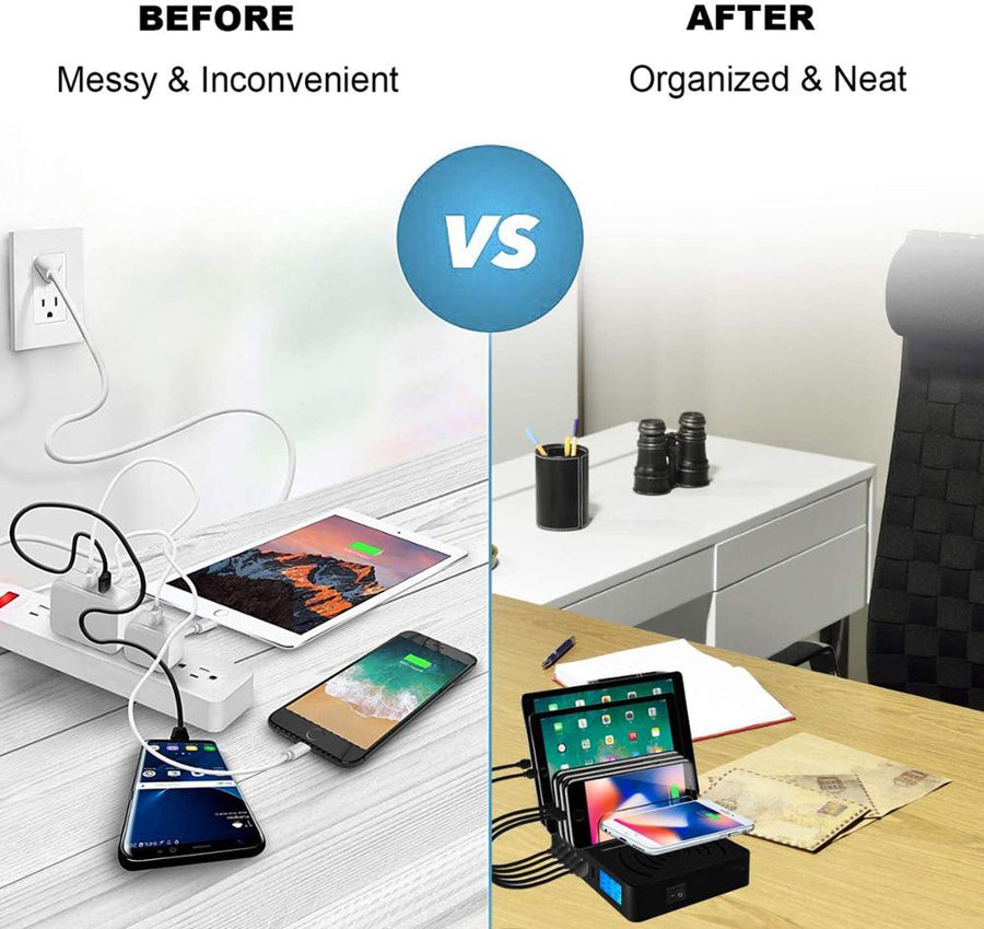 Multi Device USB Qi Fast Charger