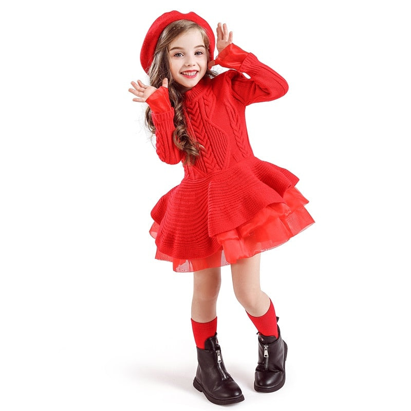 Xmas Winter Autumn Girl Dress Children Clothes